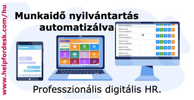 Professzionális digitális HR. Munkaidő nyilvántartás automatizálva