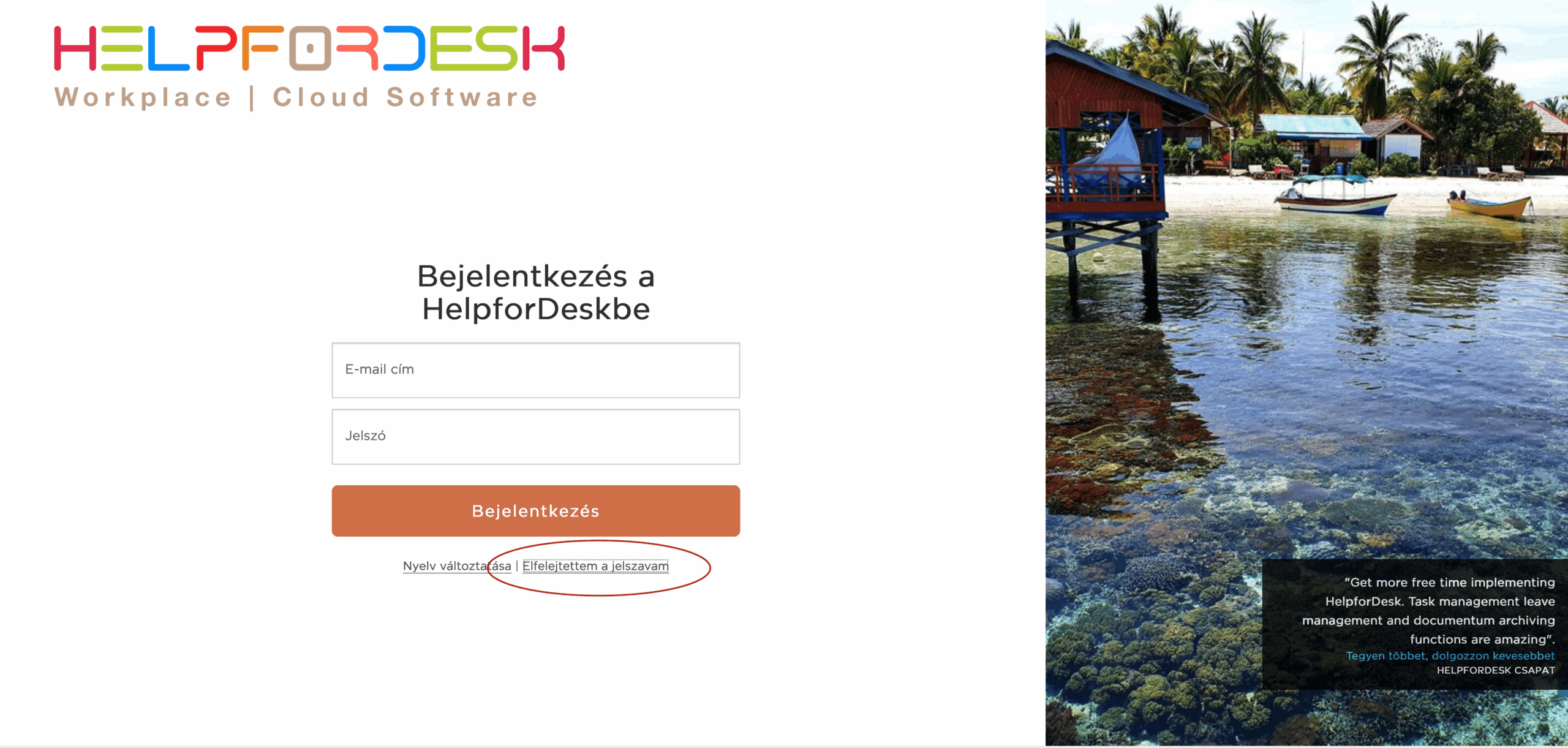 Elfelejtettem a jelszó