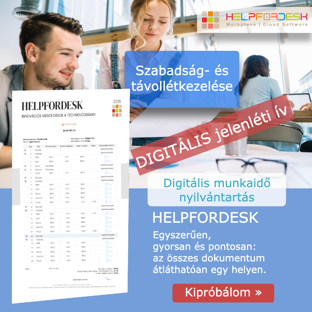 Miért egyszerű és gyors a Helpfordesk szabadság- és távollétkezelése? 1. Minden egy helyen 2. Gyors igénylés és jóváhagyás 3. Automatizált számítások 4. Naprakész és bárhonnan elérhető 5. Integrálható rendszerek