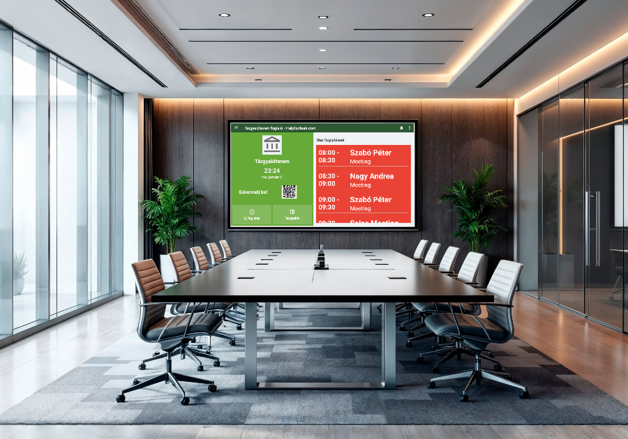 Tárgyalófoglaló rendszer meeting room Tárgyalófoglaló rendszer meeting room