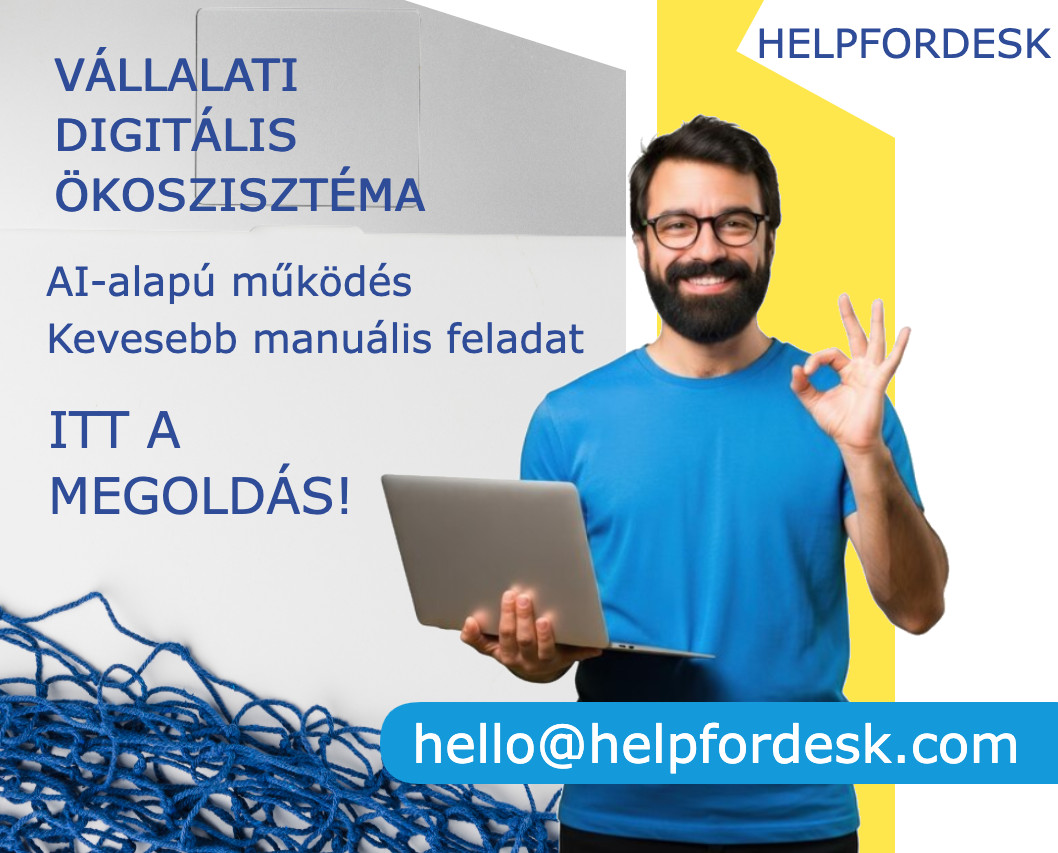 Digitális felhőmegoldás AI-val! Automatisáld az iktatást, távollét-kezelést, pénzügyeket és eszköznyilvántartást a HelpForDesk-kel. Válts papírmentes működésre!