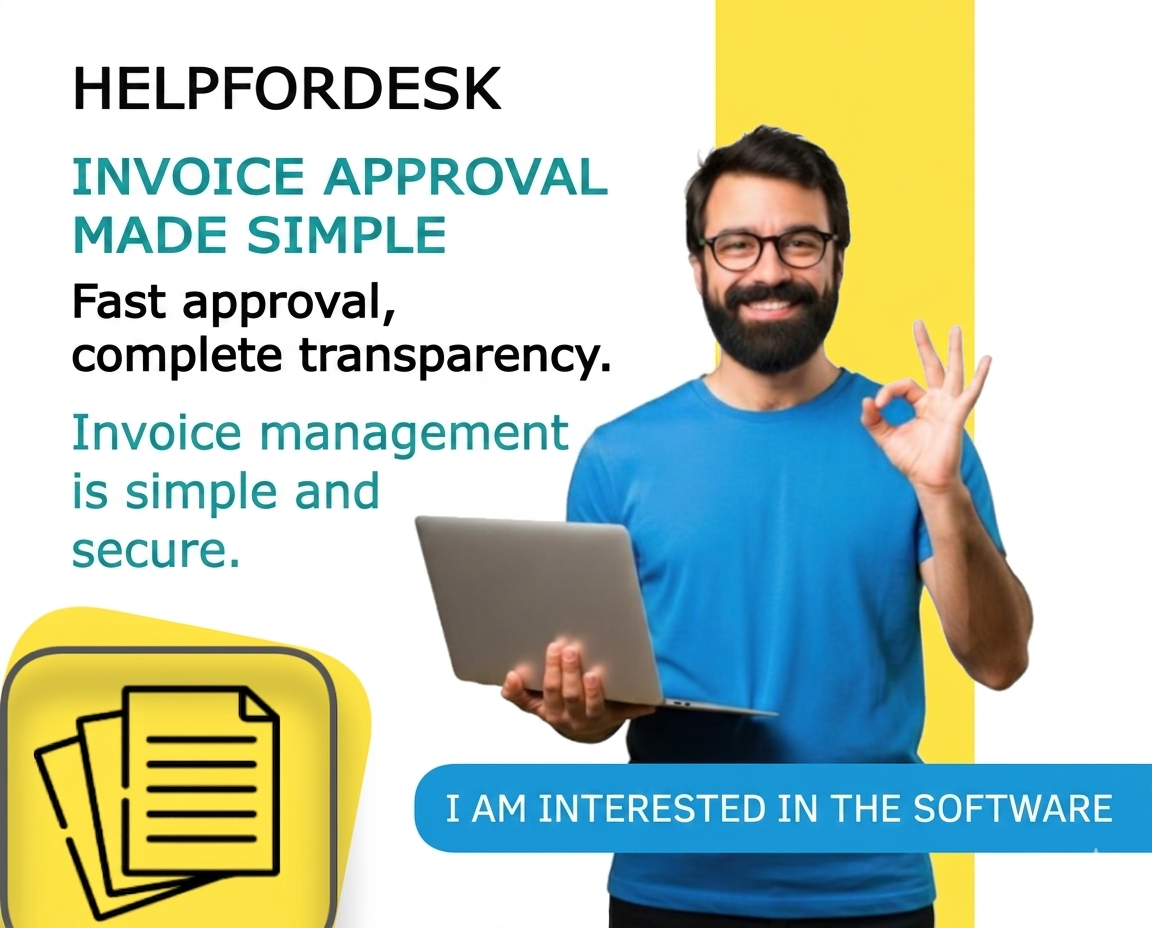 Tired of lost invoices and slow approvals? Automate your workflow with Helpfordesk and make invoice management easy. Discover how to save time today!